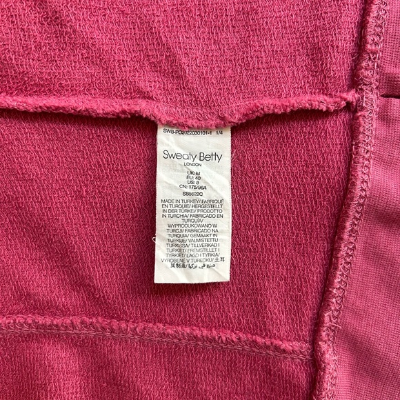Sweaty Betty After Class Crop Sweatshirt | pink | size UK medium / US 8-10 - Picture 7 of 11